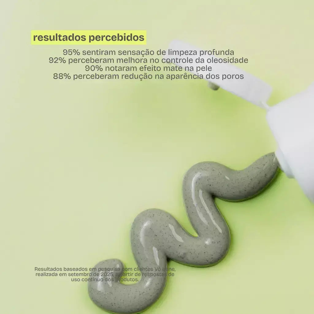 Duo Argila Verde + Argila Rosa: controle de oleosidade e viço imediato