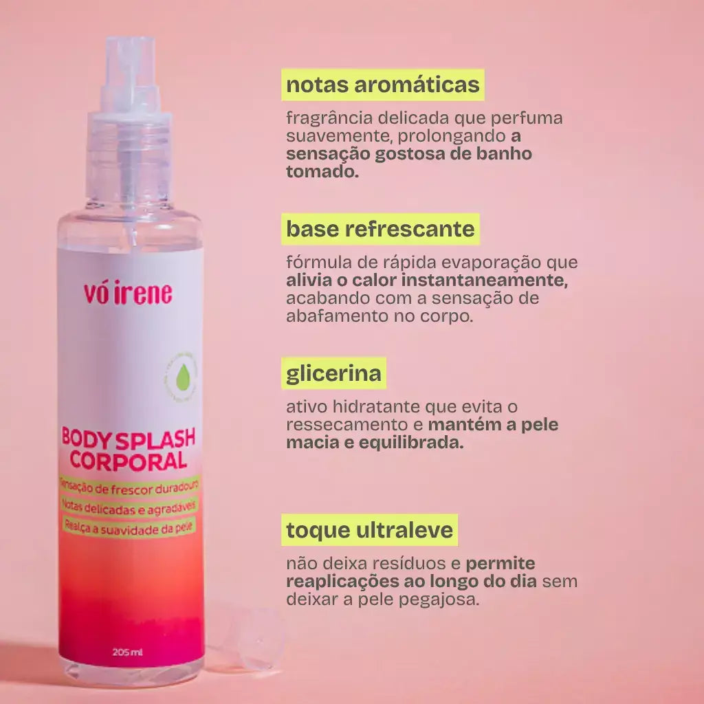 Body Splash Vó Irene 205ml