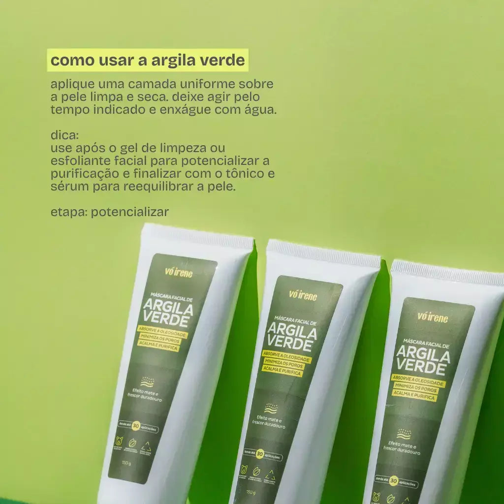 Máscara de Argila Verde Vó Irene 150g