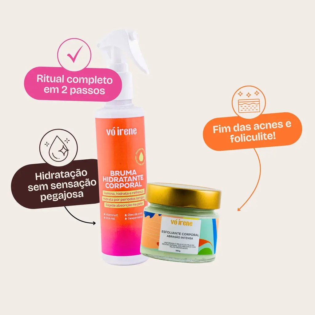 Kit Bruma hidratante corporal & Esfoliante corporal